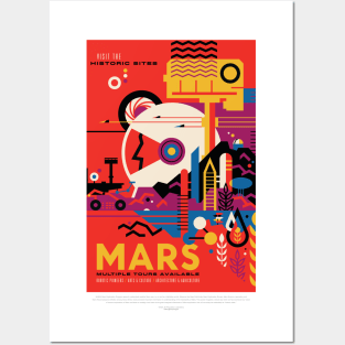 Mars. Retro Futurism Posters and Art